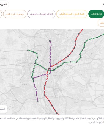 خطوط المترو على خريطة القاهرة